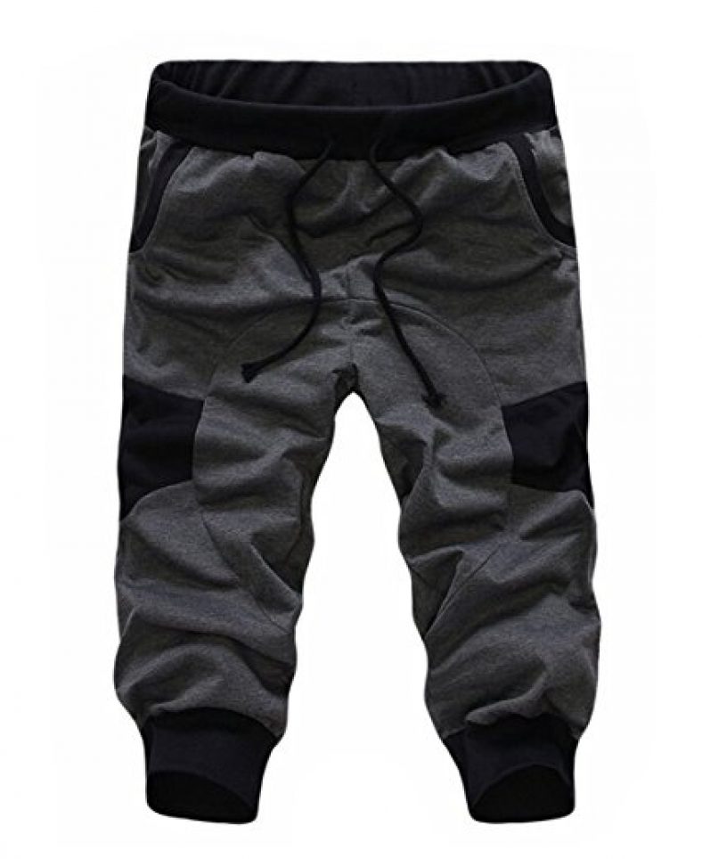 black patch pocket joggers